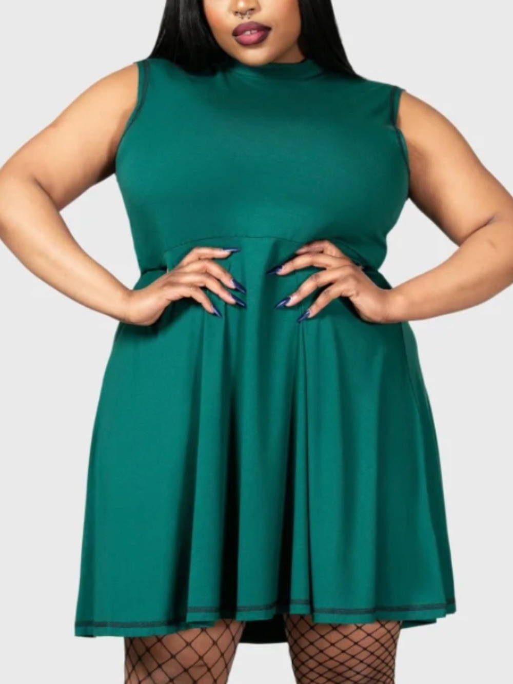 Killstar Mossbone Plus Size Teal Dress 4XL NEW WITH TAGS